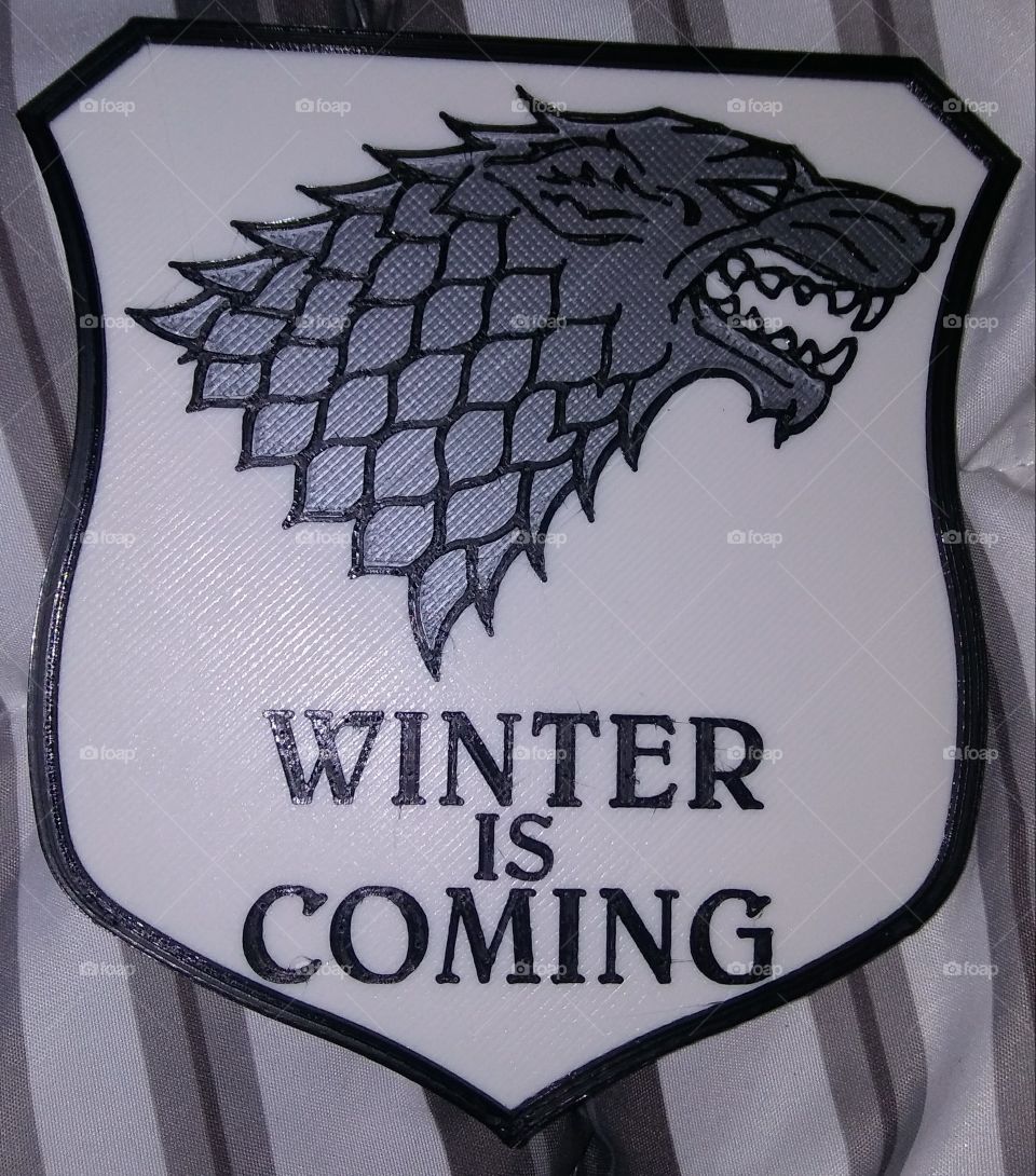 3D printed game of thrones badge