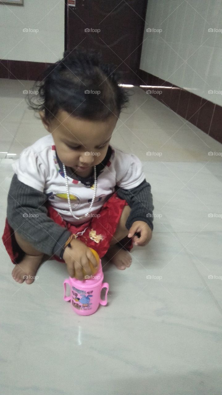 baby playing