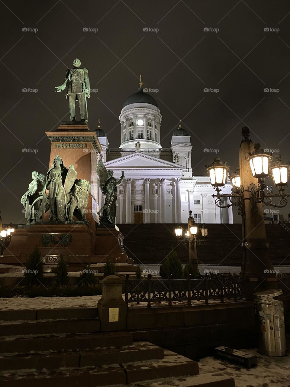 Helsinki cathedral is like the home of a villain, elite and high up