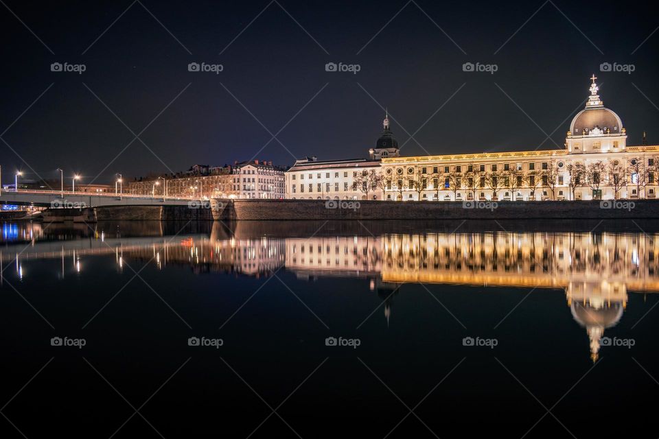 Lyon at night