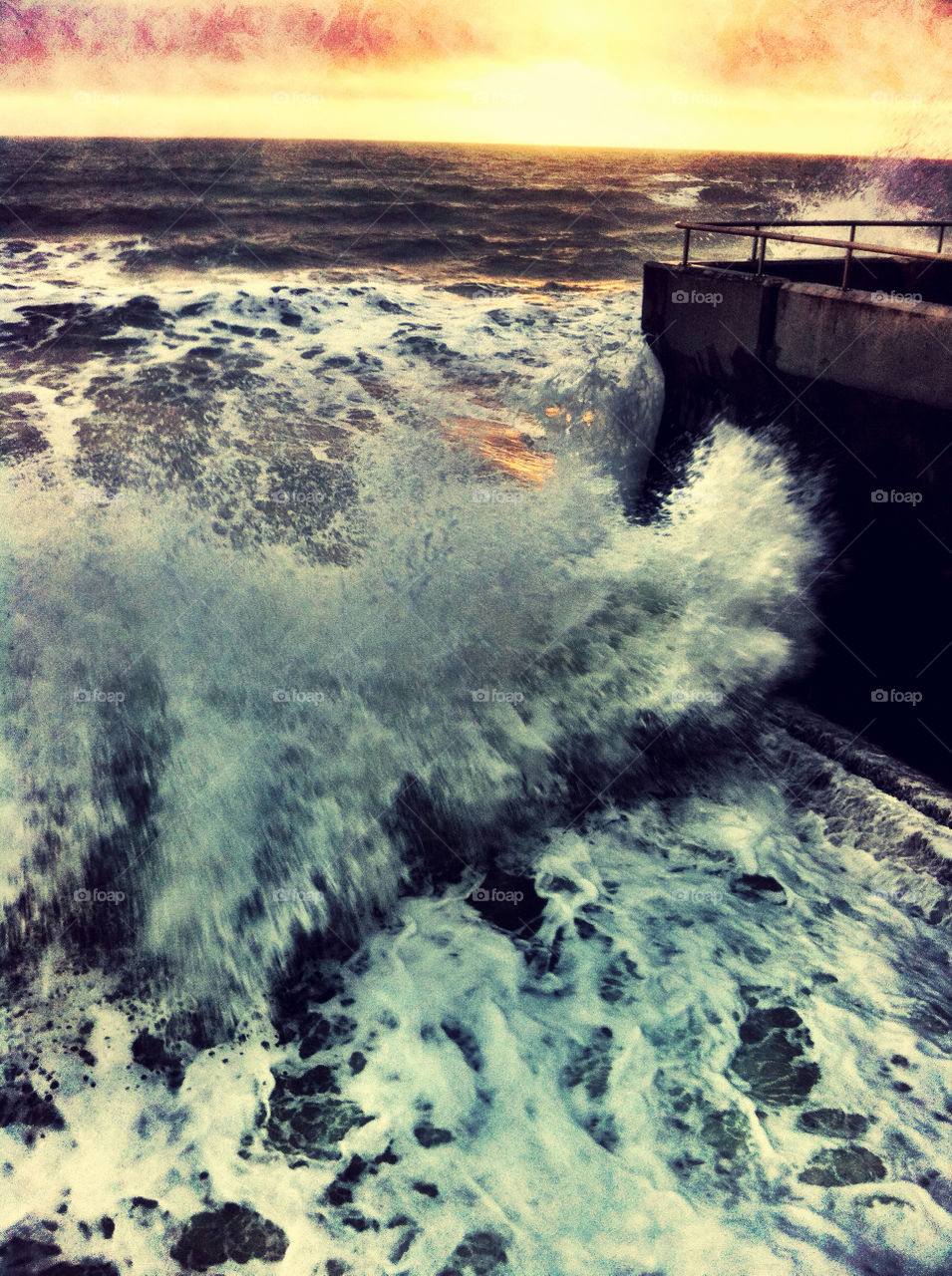 ocean sky sea storm by Fotofleeby