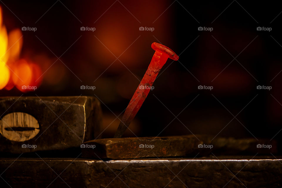 Blacksmith working