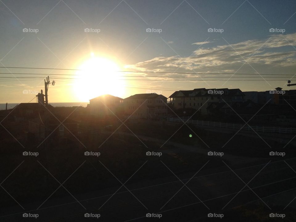 Beach cottage sunrise 