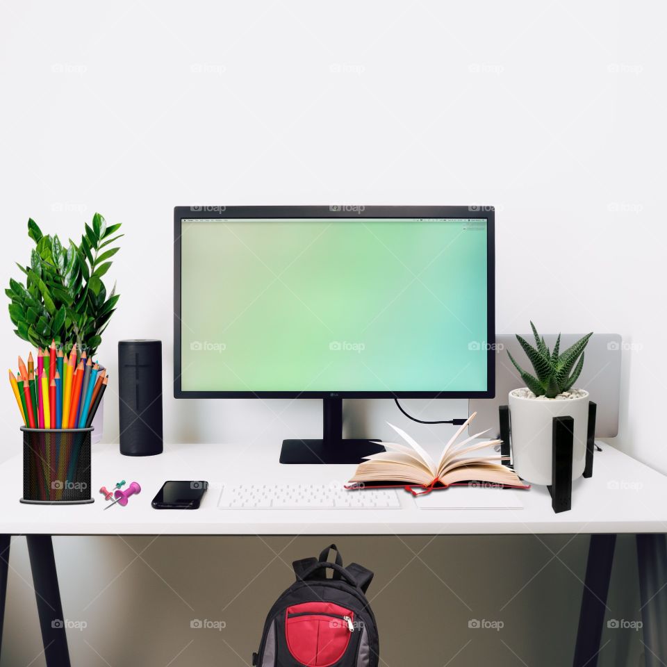 Full HD desk picture with books or laptop for education or business concept