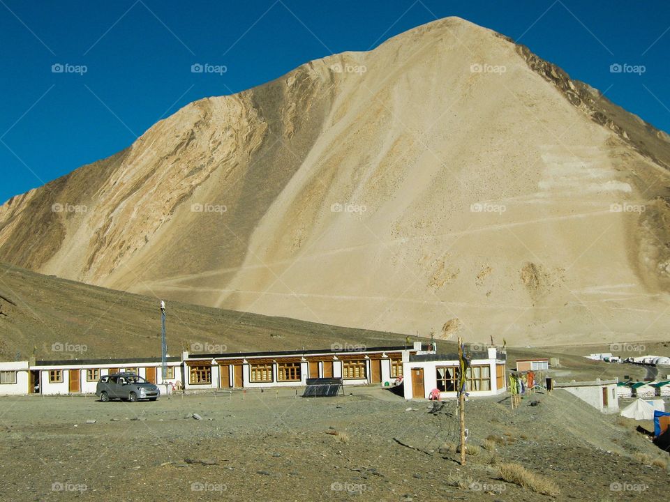 Magnificent view of ​Mountains of Pangong Lake Leh, Ladakh, Jammu and Kashmir, India