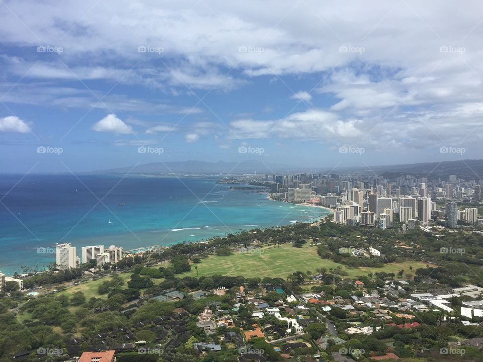 Top of diamond head . Went off the trail to capture this photo