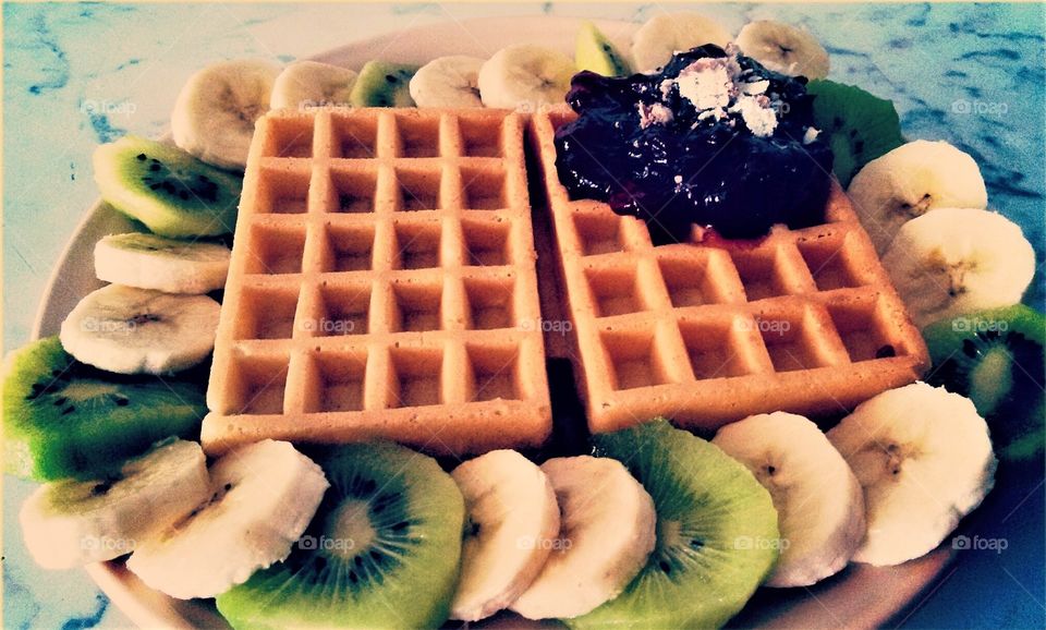 Fruit waffle
