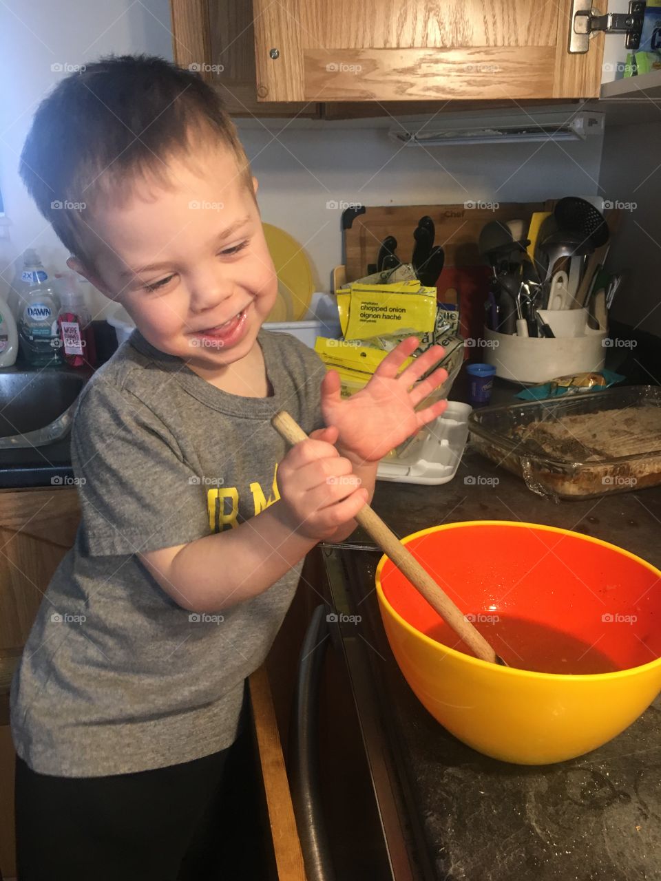 Mommy’s kitchen helper 