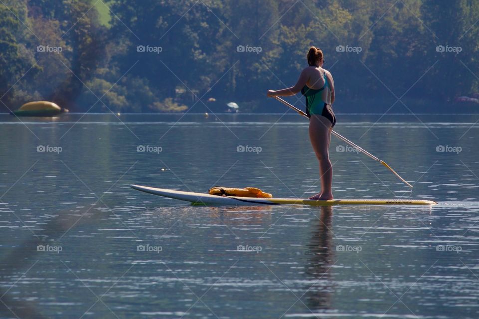 Female Stand-Up Paddler