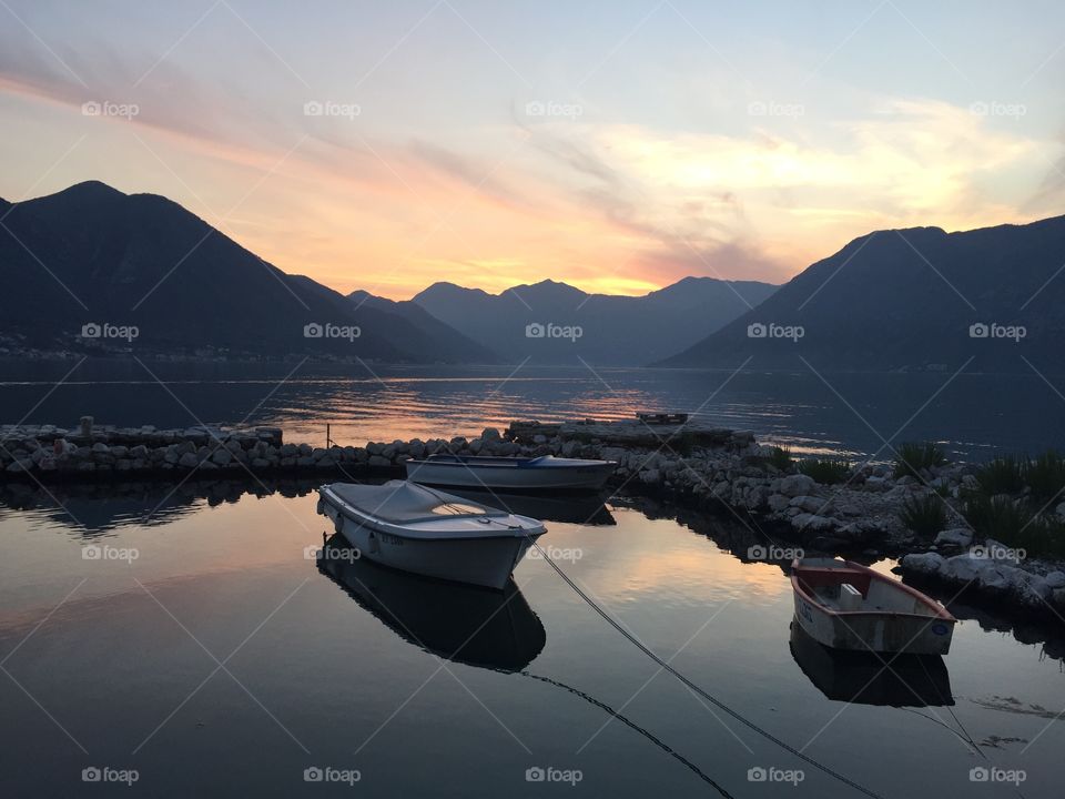 Sunset over Kotor Bay 🌄