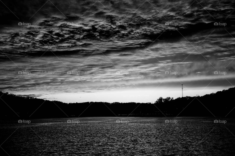 Black and white sunset 