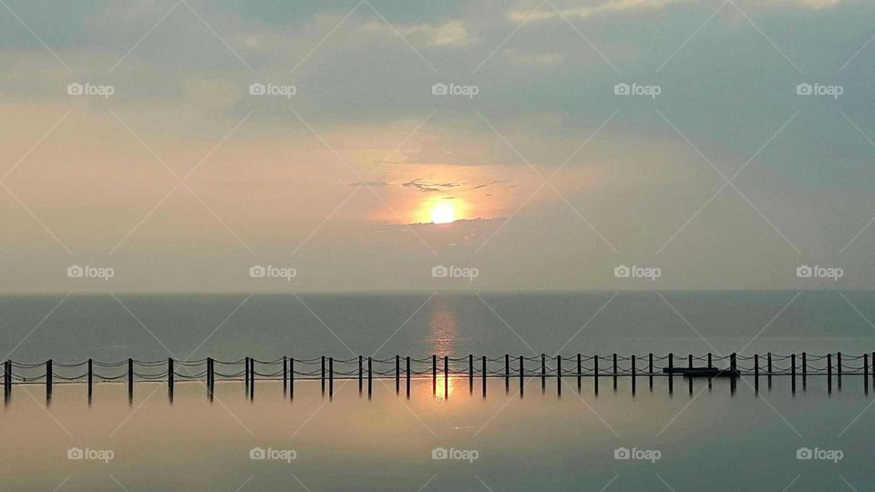 A foggy morning at weston super mare