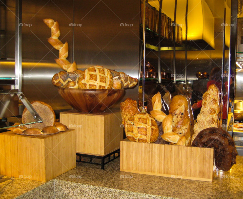 Designer breads. Breads on display