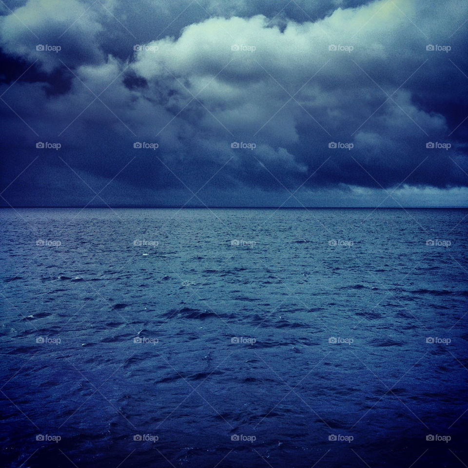 ocean blue clouds weather by lindajacobi