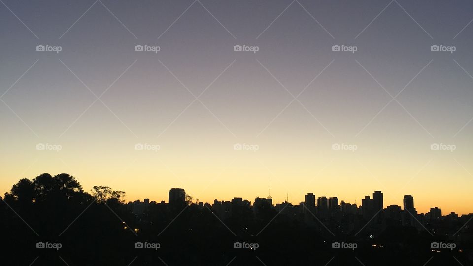 sunset in sao paulo