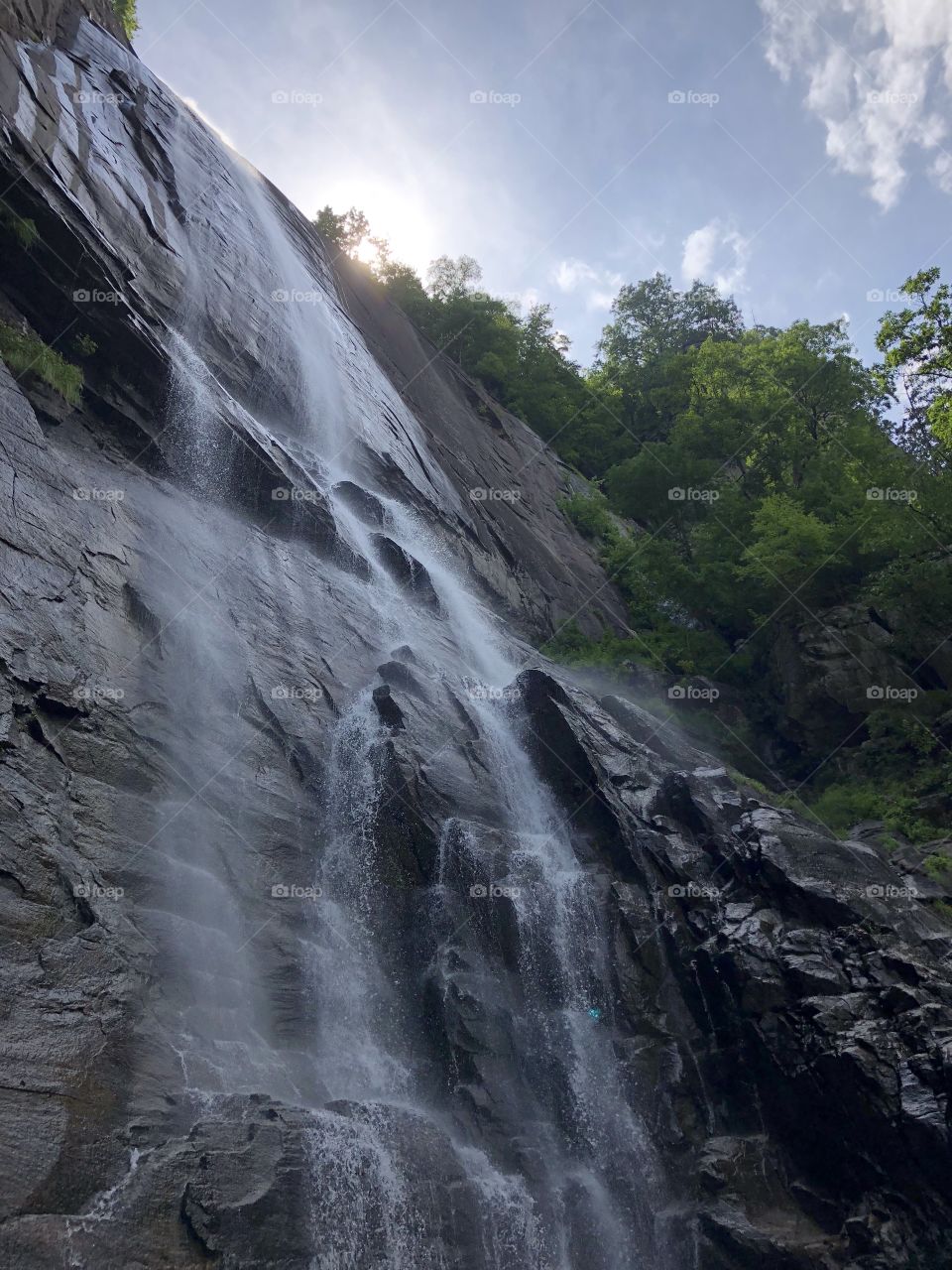Beautiful Waterfall in the Mountains 