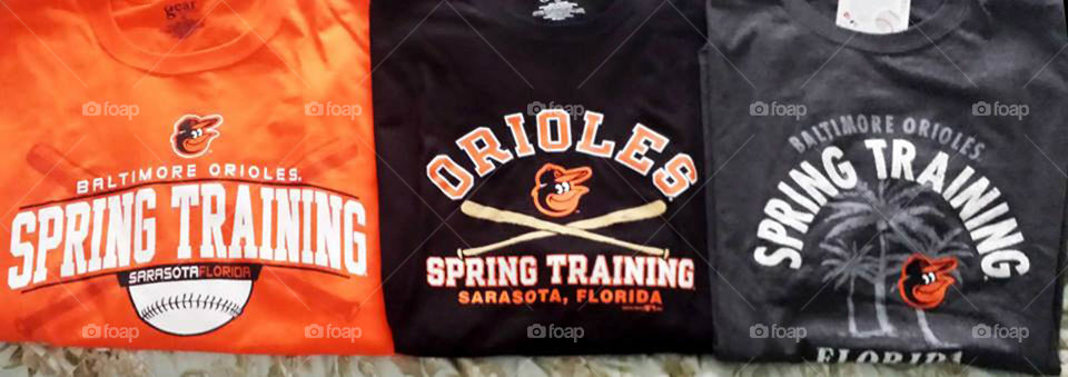 Spring training souvenirs. Sarasota,  Florida  - home of spring training for Baltimore Orioles