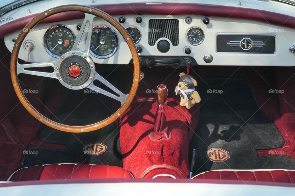 Interior of an old car