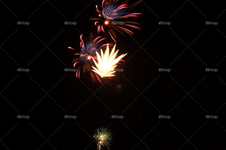 abstract capture of fireworks,