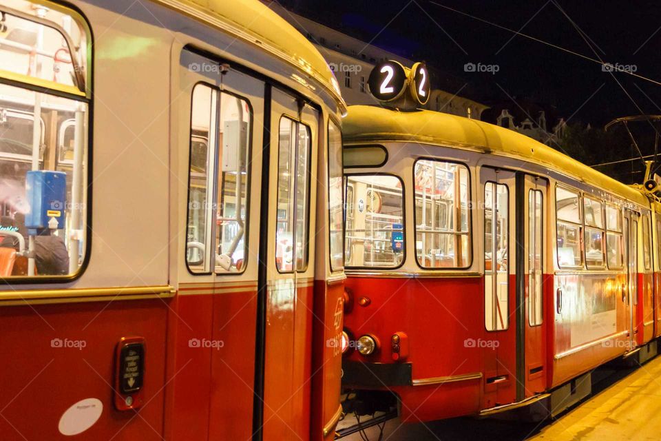 Public transport at night