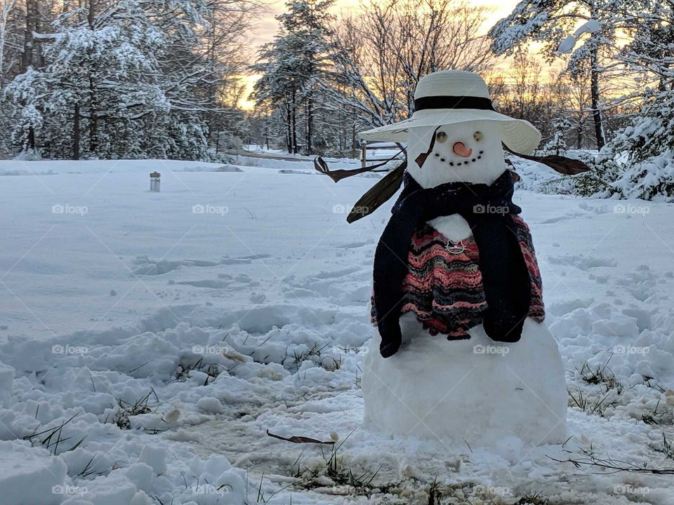 snow grandma came to life in my front yard today