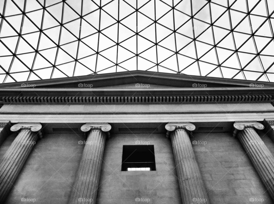 The British Museum. Looking up at the skylight. 