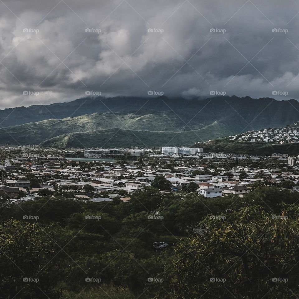 hawaii homes, view from the mountain