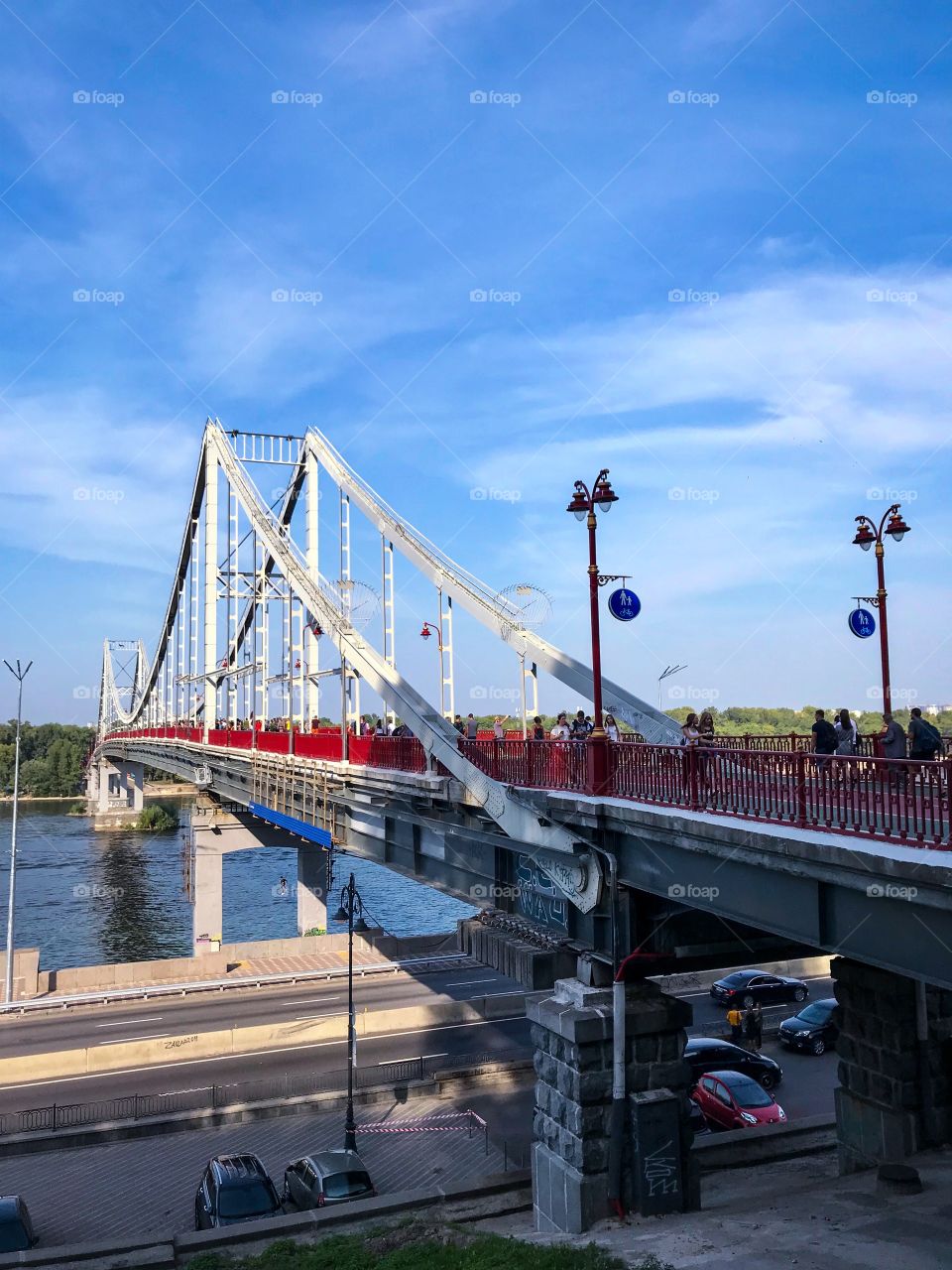 The pedestrian (park) bridge, Kiev 