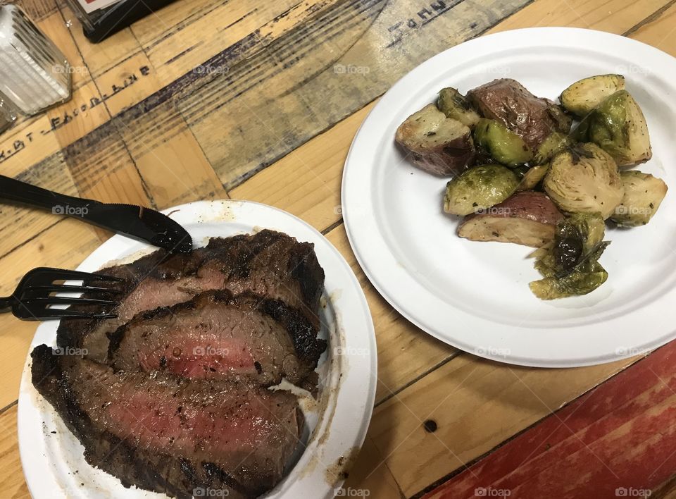 Steak and Brussel sprouts 