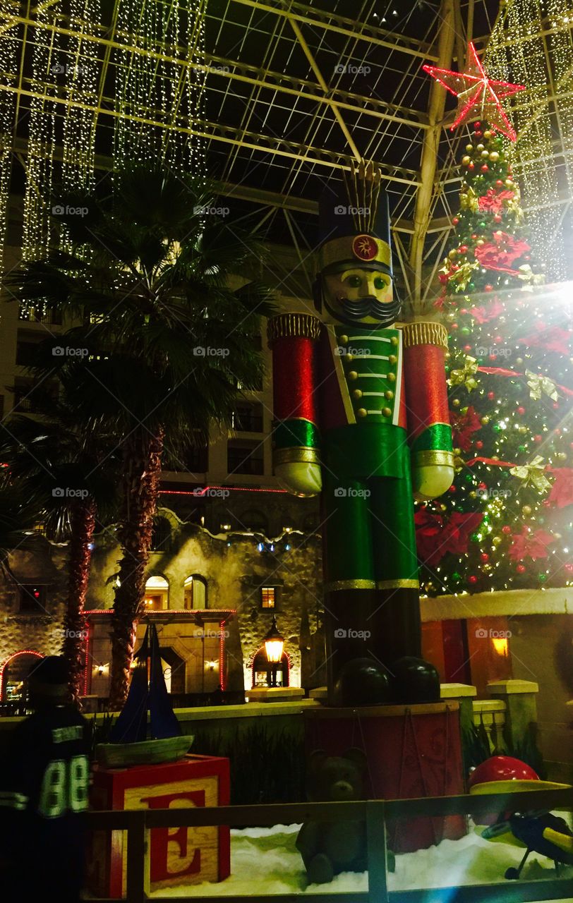 Giant nutcracker at the Gaylord Texan 