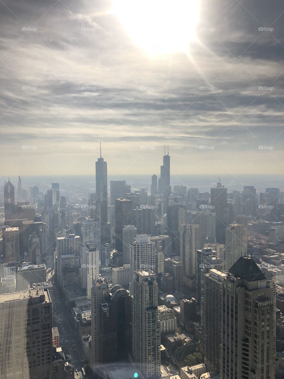 Chicago’s skyline on a cloudy day