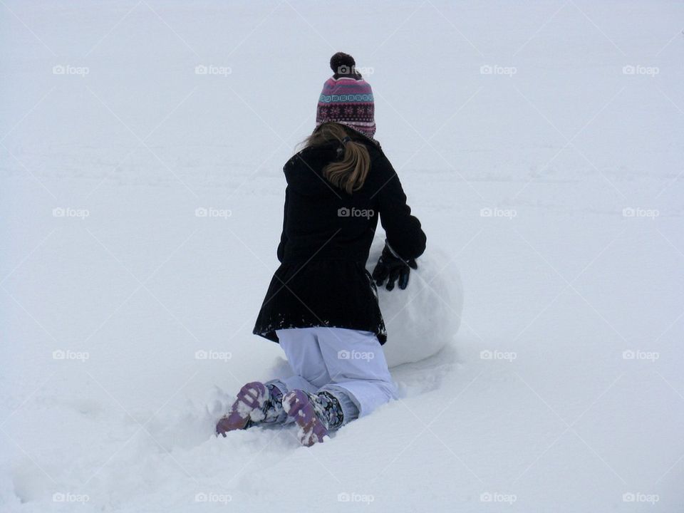 Making a snowman