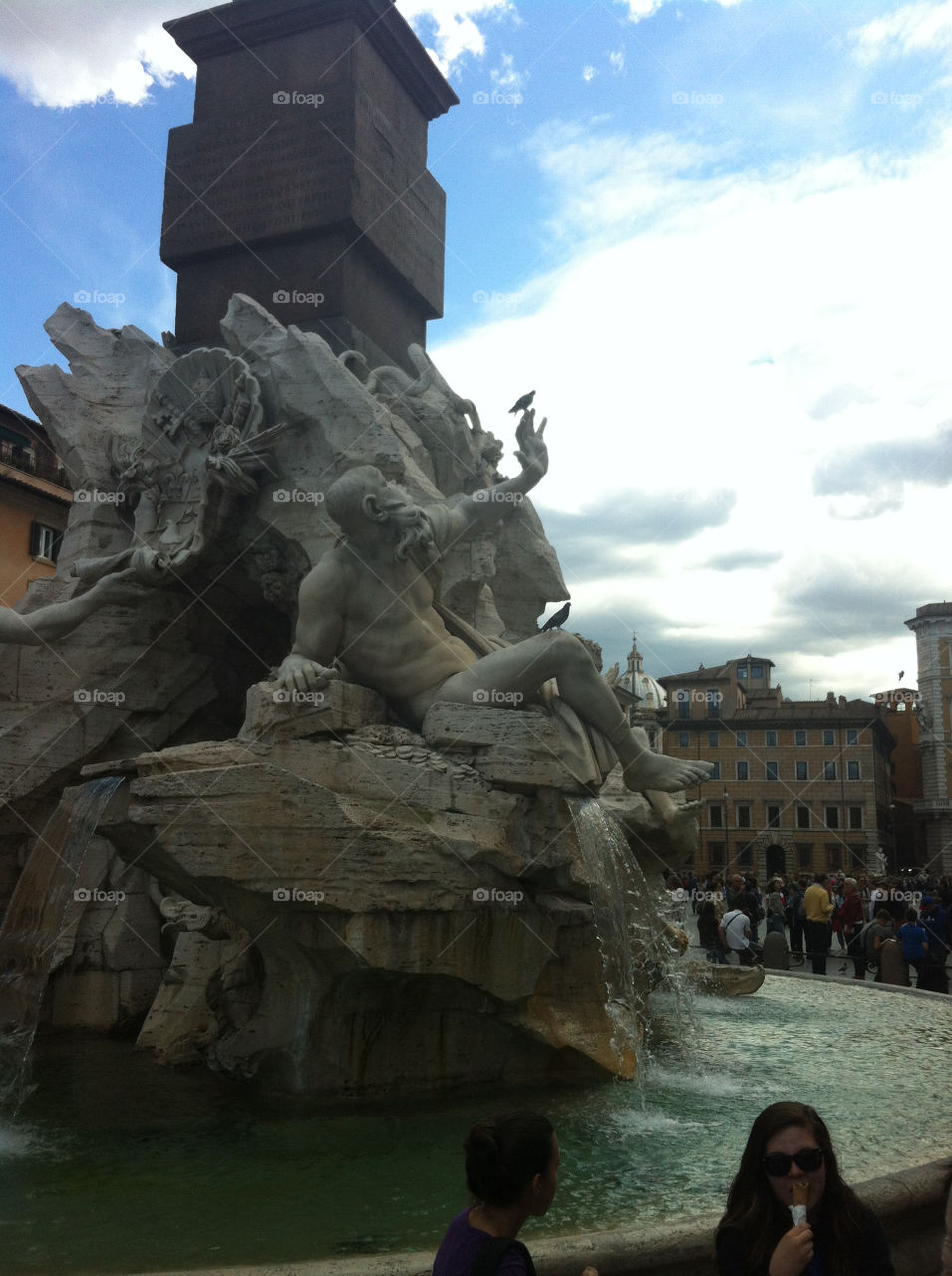 italy sunny fountain rome by akyriaa