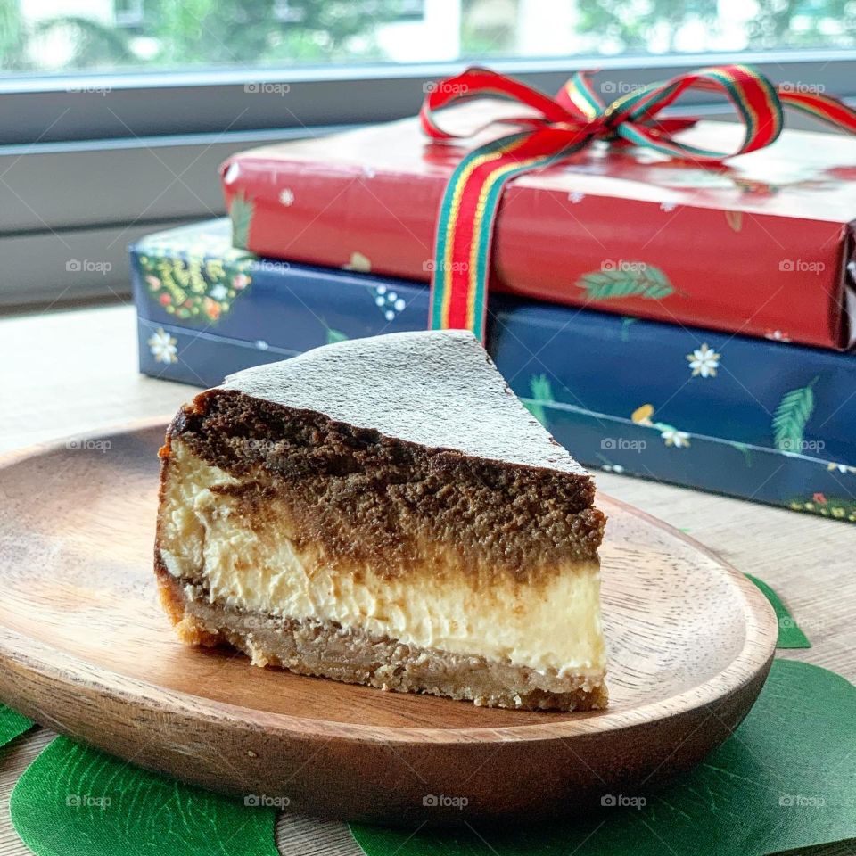 Merry Christmas dalgona rum basque burnt cheesecake yummy tasty chef 