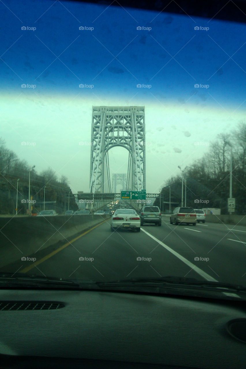bridge . driving home 