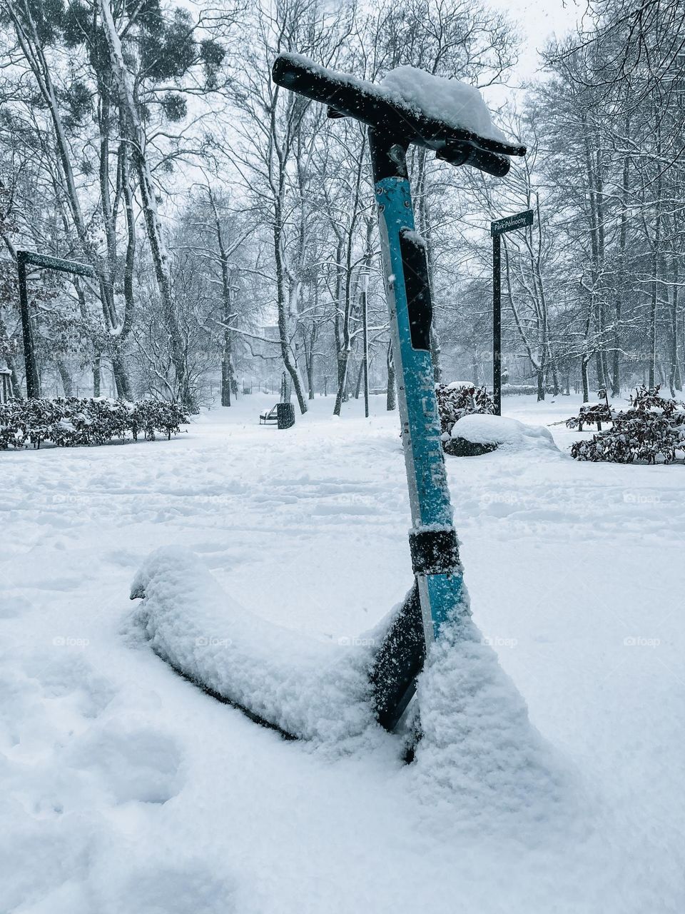 scooter in the snow