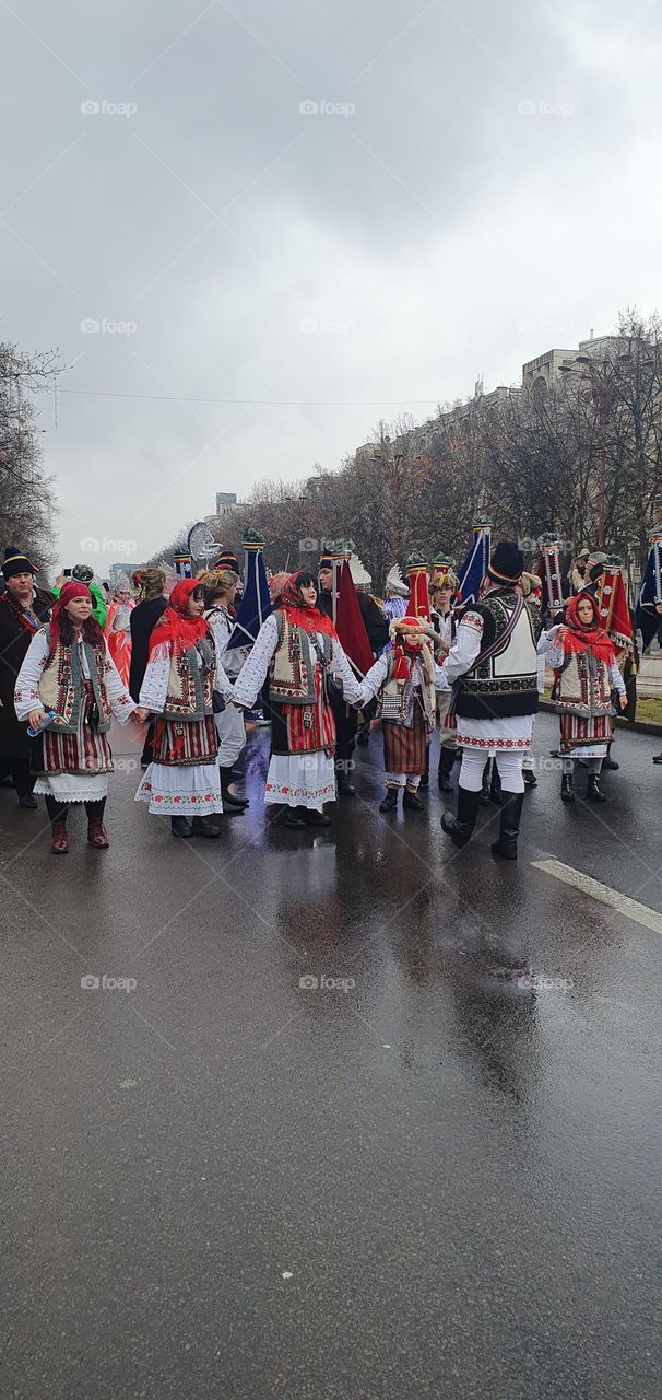 Bucharest winter customs parade