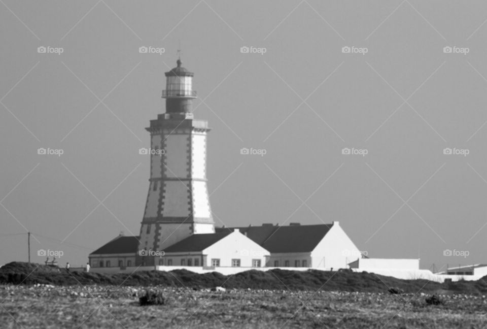 Lighthouse, Architecture, B&W Photo 