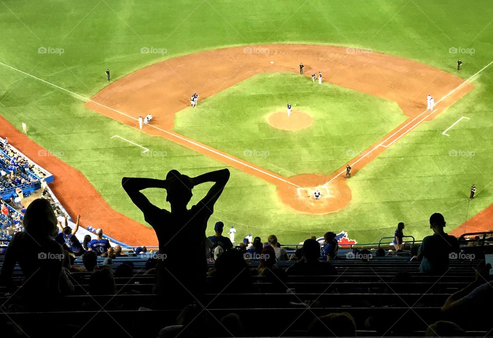Sports fan silhouette 