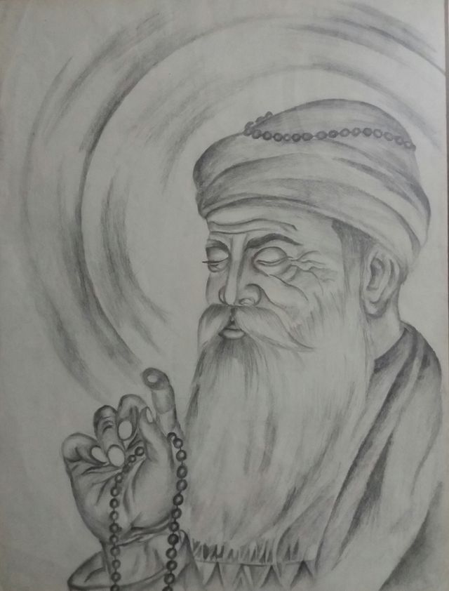 Foapcom Guru Nanak Dev Ji Handmade Painting Stock Photo By