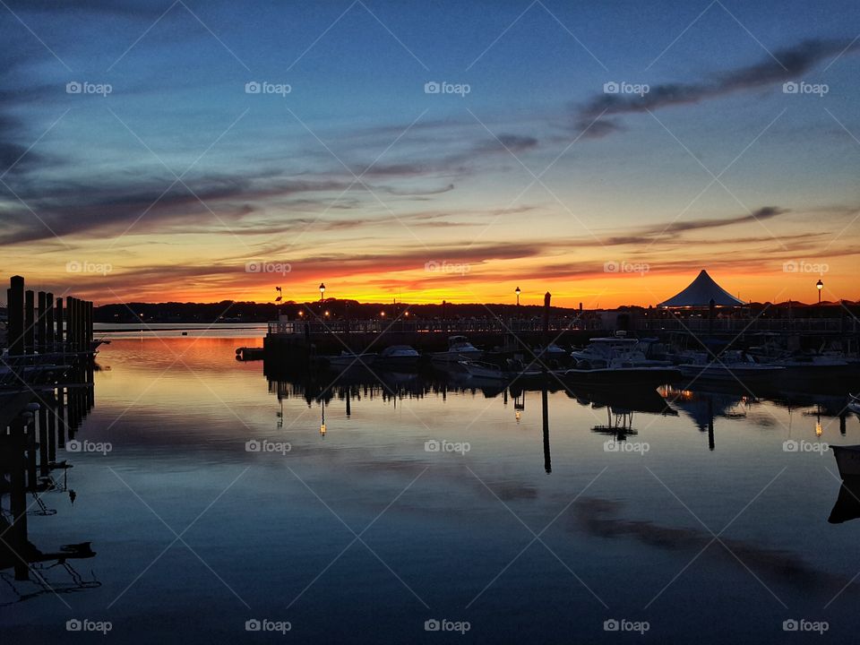 Tranquility . nature's beauty over the marina 