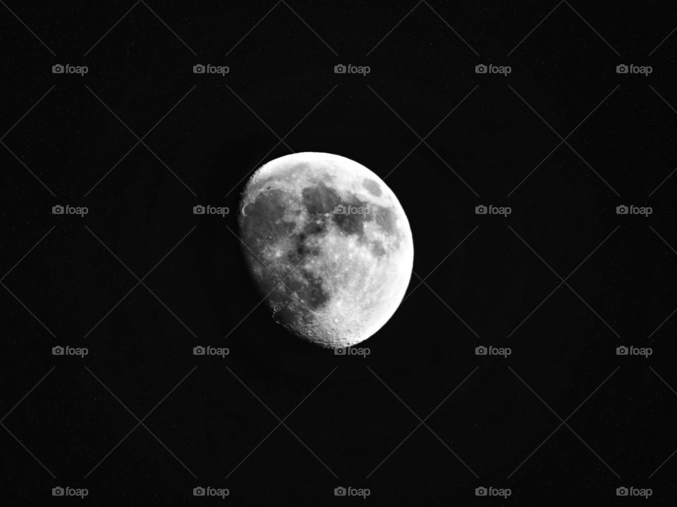 Black and white 2021 moon