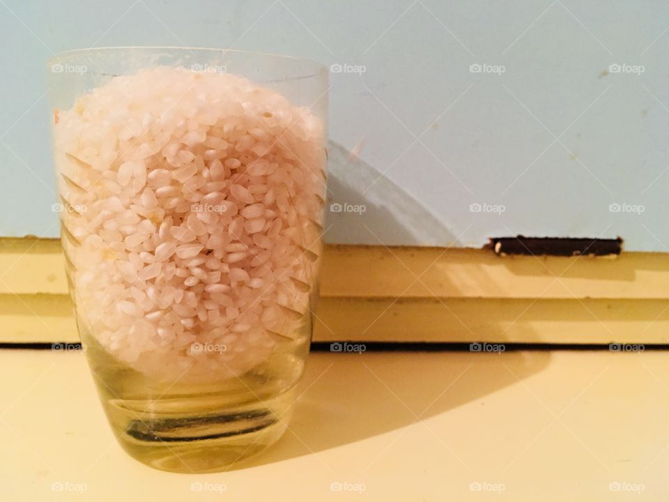 Glass of rice