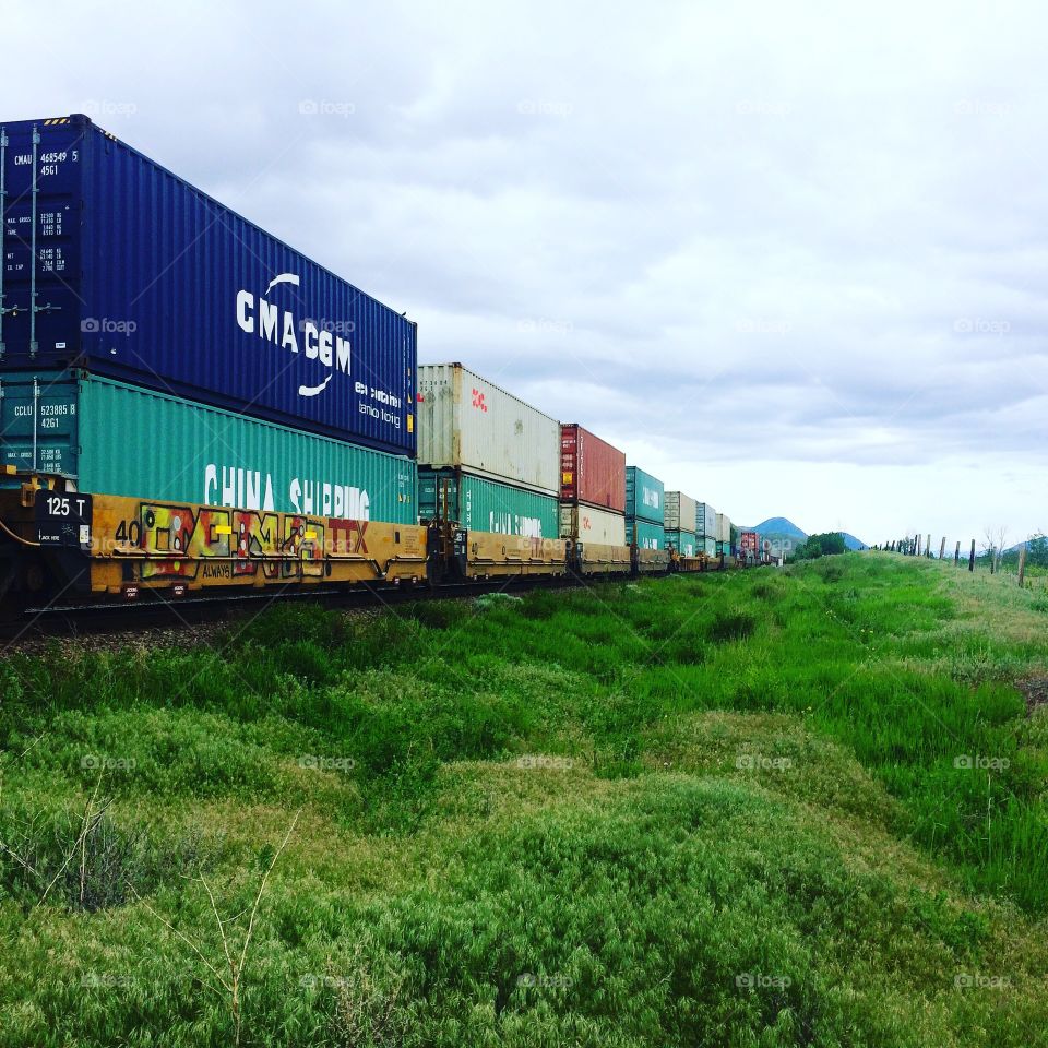 Stuck waiting for a train to pass! 