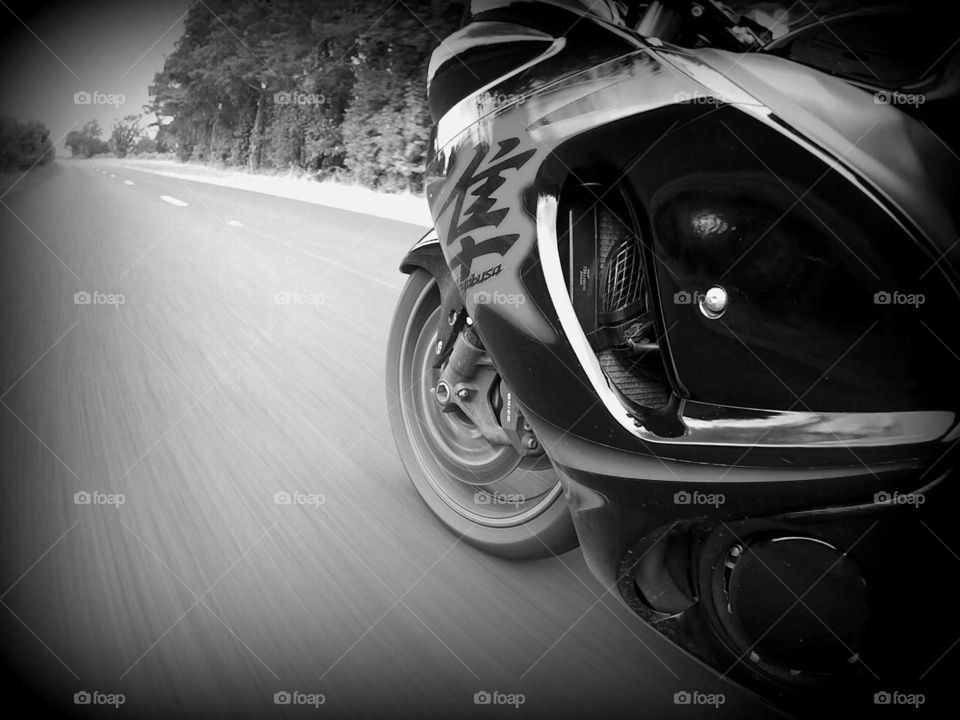 motorcycle on the open road