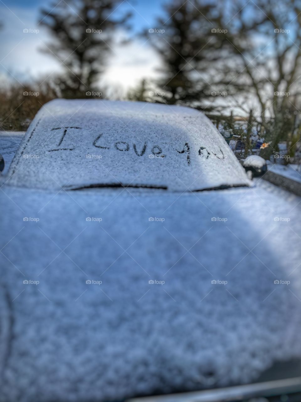 I Love You in the snow
