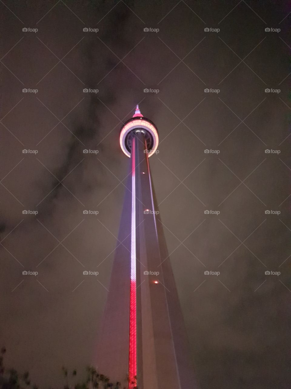 Toronto CN Tower at Night