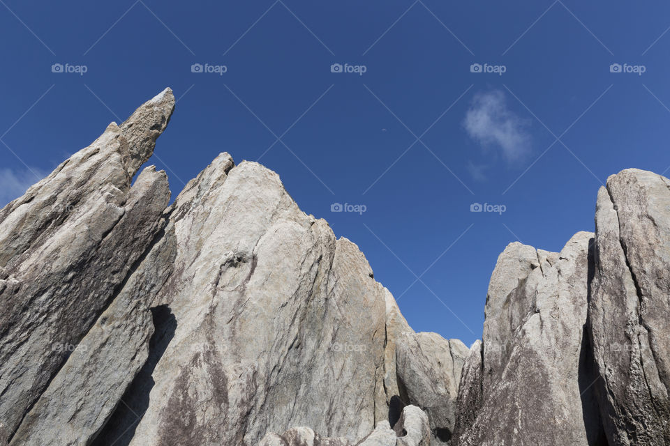 Landscape of stones in Lagoinha do leste in Florianopolis Santa Catarina Brazil.