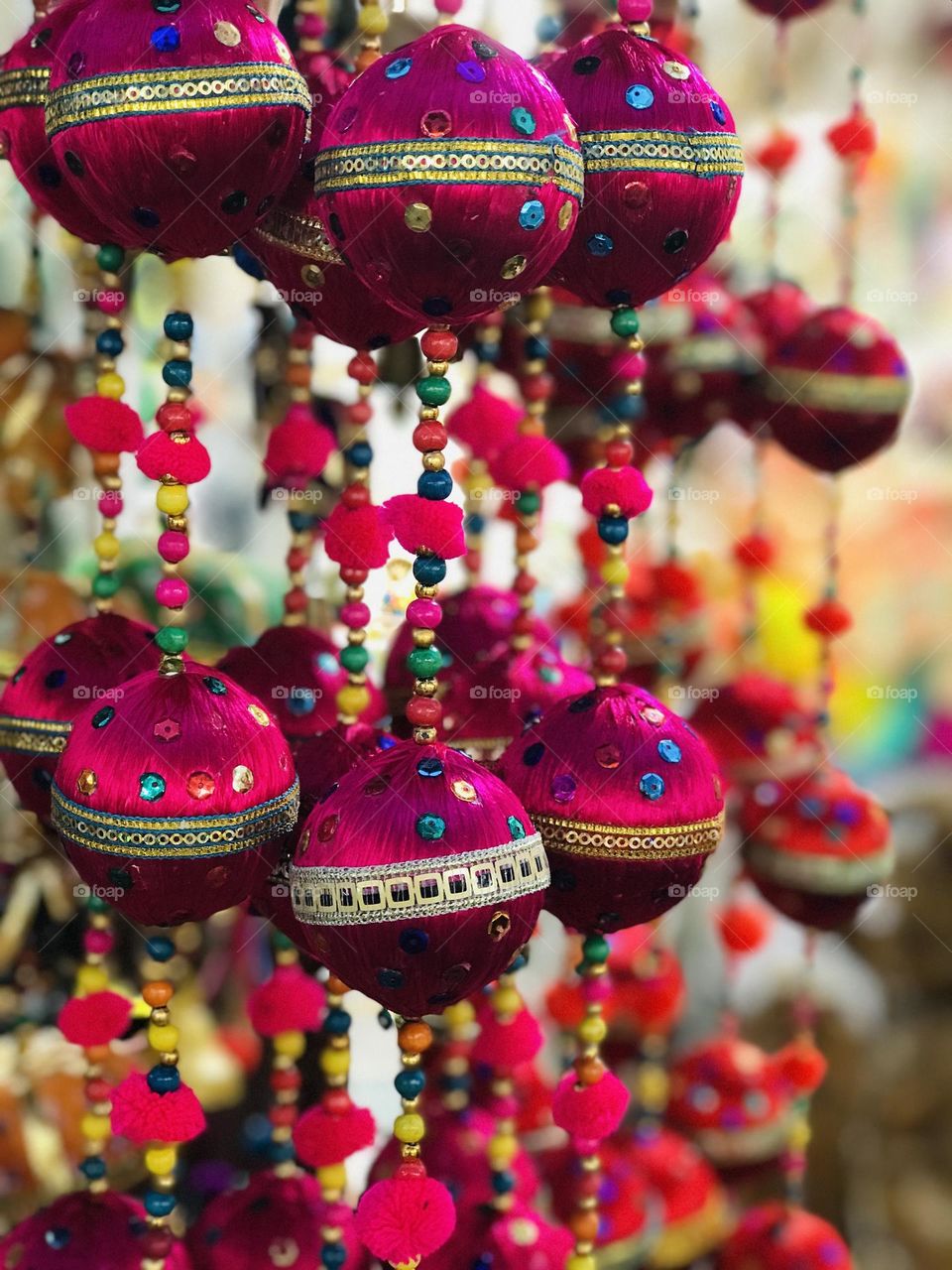 Colourful Indian handmade decorative hangings 