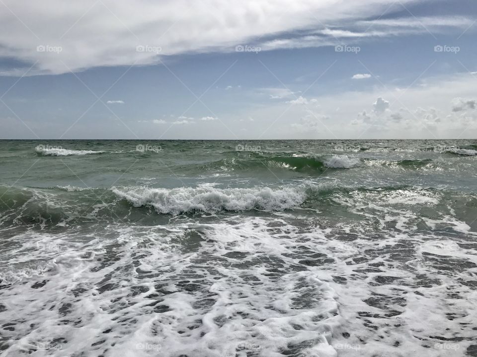 Turtle beach seascape waves